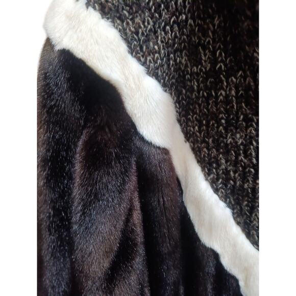 Vintage 80s Jacket Faux Fur Womens Size XL Brown Heavy Knit Union Made - Picture 3 of 13